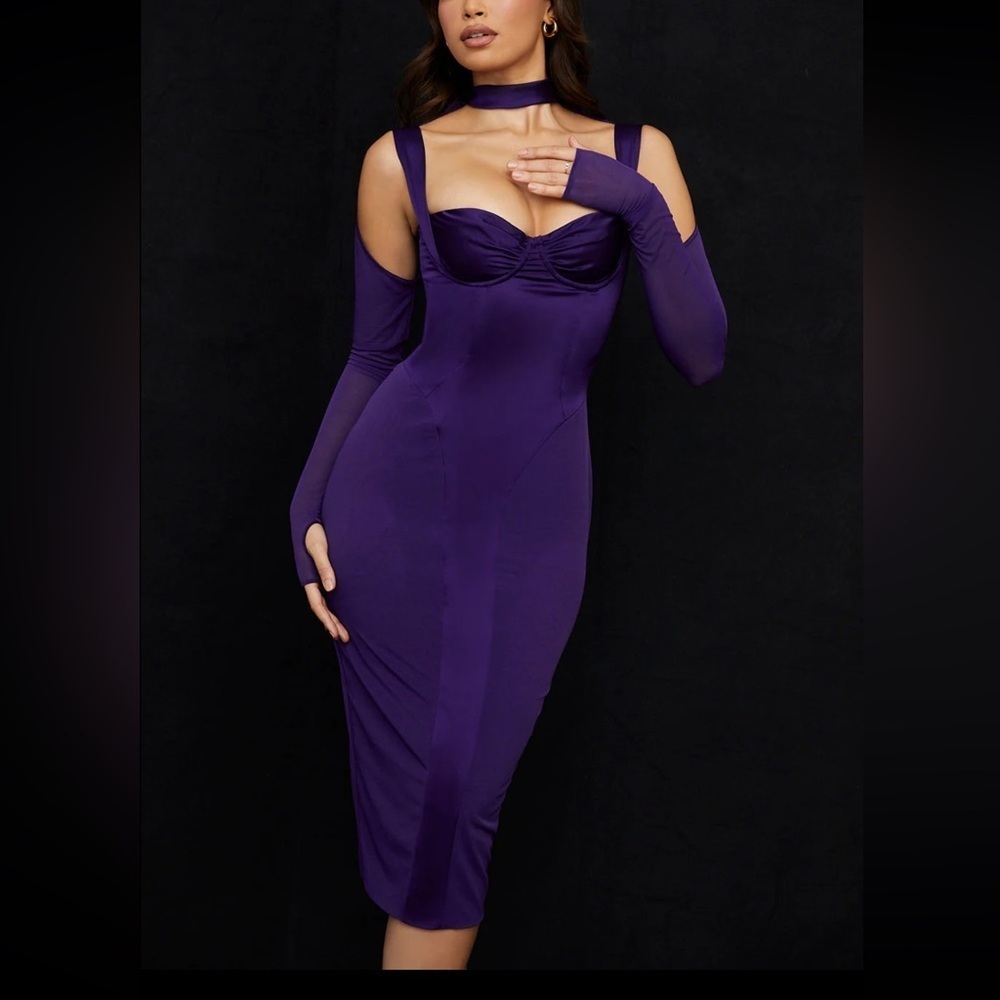House of CB Grape Talika Midi Dress - Medium - Picture 5 of 8